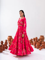 Thumbnail for Sonakshi Women's Rani Air Tex Chinon Digital Printed Lehenga Choli
