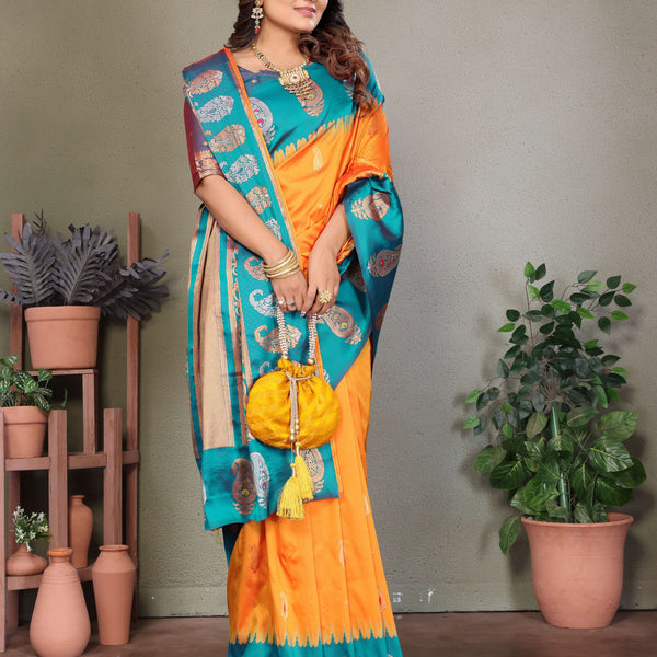 Sonakshi Women's Fenta Banarasi Silk Zari Woven Traditional Saree with Blouse - Distacart