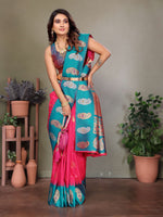 Thumbnail for Sonakshi Women's Maharani Banarasi Silk Zari Woven Traditional Saree with Blouse