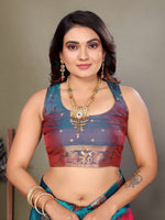 Thumbnail for Sonakshi Women's Maharani Banarasi Silk Zari Woven Traditional Saree with Blouse