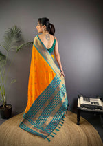 Thumbnail for Sonakshi Women's Yellow Soft Silk Zari Woven Traditional Saree with Blouse