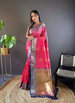 Thumbnail for Sonakshi Women's Maharani Banarasi Silk Zari Woven Traditional Saree with Blouse