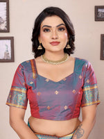 Thumbnail for Sonakshi Women's Fenta Banarasi Silk Zari Woven Traditional Saree with Blouse