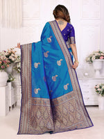 Thumbnail for Sonakshi Women's Feroji Banarasi Silk Zari Woven Traditional Saree with Blouse