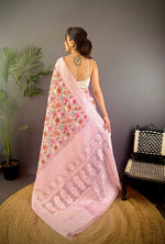 Thumbnail for Sonakshi Women's Move Blend Silk Jacquard Woven Traditional Saree with Blouse