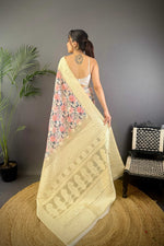 Thumbnail for Sonakshi Women's Chandan Blend Silk Jacquard Woven Traditional Saree with Blouse
