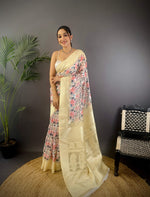 Thumbnail for Sonakshi Women's Chandan Blend Silk Jacquard Woven Traditional Saree with Blouse