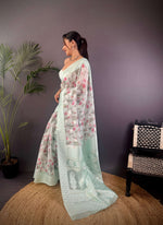 Thumbnail for Sonakshi Women's Water Blend Silk Jacquard Woven Traditional Saree with Blouse