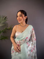 Thumbnail for Sonakshi Women's Water Blend Silk Jacquard Woven Traditional Saree with Blouse