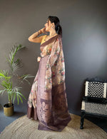 Thumbnail for Sonakshi Women's Coffee Blend Silk Jacquard Woven Traditional Saree with Blouse