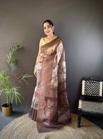 Thumbnail for Sonakshi Women's Coffee Blend Silk Jacquard Woven Traditional Saree with Blouse