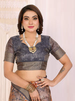 Thumbnail for Sonakshi Women's Tamba Mulberry Silk With Digital Prints Saree with Blouse