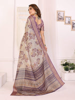 Thumbnail for Sonakshi Women's Purple Mulberry Silk With Digital Prints Saree with Blouse