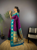 Thumbnail for Sonakshi Women's Jamli Banarasi Silk Zari Weaving Saree with Blouse