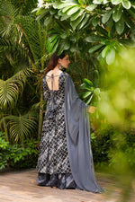 Thumbnail for Sonakshi Women's Black Masleen With Heavy Digital Printed Anarkali Gown Set With Dupatta - Distacart