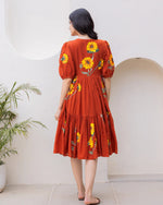 Thumbnail for Sonakshi Women's Rust Kota Checks With Heavy Digital Printed Anarkali Gown Set - Distacart