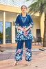Sonakshi Women's Blue Cotton Printed Straight Top & Bottom Set - Distacart
