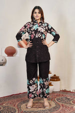 Thumbnail for Sonakshi Women's Coffee Cotton Printed Straight Top & Bottom Set - Distacart