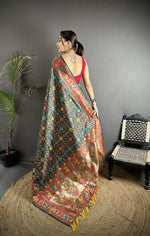 Thumbnail for Sonakshi Women's Black Banarsi Silk Tassel Weaving Traditional Saree with Blouse - Distacart