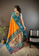 Thumbnail for Sonakshi Women's Yellow Soft Banarasi Silk Zari Weaving Traditional Saree with Blouse - Distacart