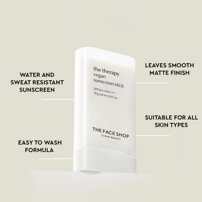 The Face Shop The Therapy Sunscreen Stick SPF50+ PA++++ - Distacart