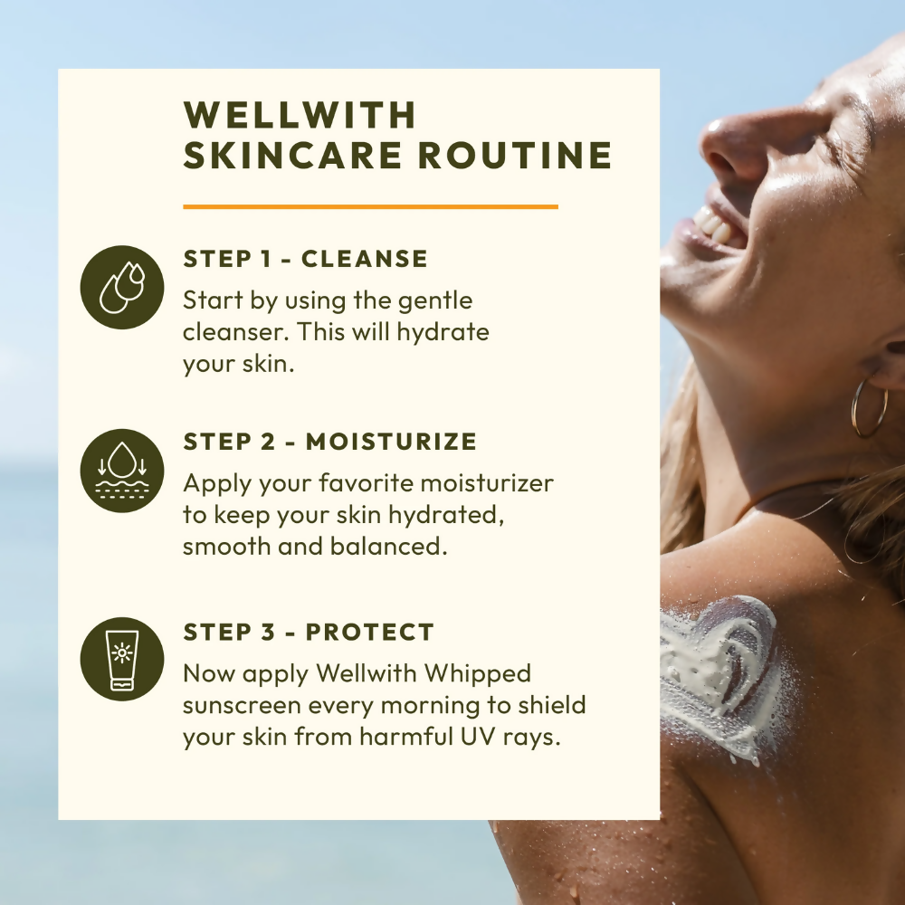 Wellwith Whipped Sunscreen Lotion SPF 50 - Distacart
