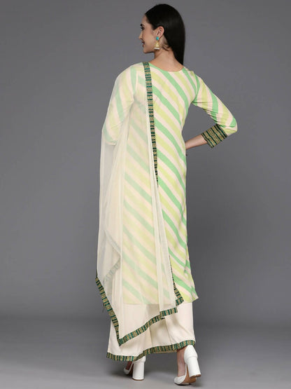 Ahalyaa Women's Traditional wear Kurta Set - Off White - Distacart