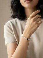 Thumbnail for NVR Unisex White Crystal Evil Eye Bracelet - Distacart