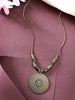 NVR Women's Gold-Plated Circular Shape Pendant with Chain - Distacart