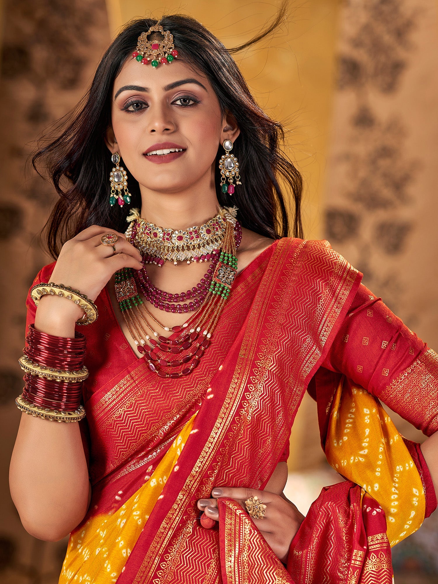 NOZ2TOZ Women's Tussar Silk Yellow Printed Designer Saree With Blouse Piece - Distacart