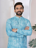 Thumbnail for Anaita Sky Blue Digital Printed Work Cotton Straight Kurta - Distacart