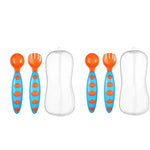 Thumbnail for Safe-O-Kid Bpa Free Extra Safe Silicone Feeding/Training Spoon With Box For Baby- Blue & Orange - Distacart