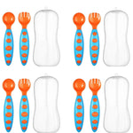 Thumbnail for Safe-O-Kid Bpa Free Extra Safe Silicone Feeding/Training Spoon With Box For Baby- Blue & Orange - Distacart