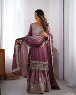 Thumbnail for Lehenga Mart Designer Wedding Wear Palazzo Suit For Women - Rust - Distacart