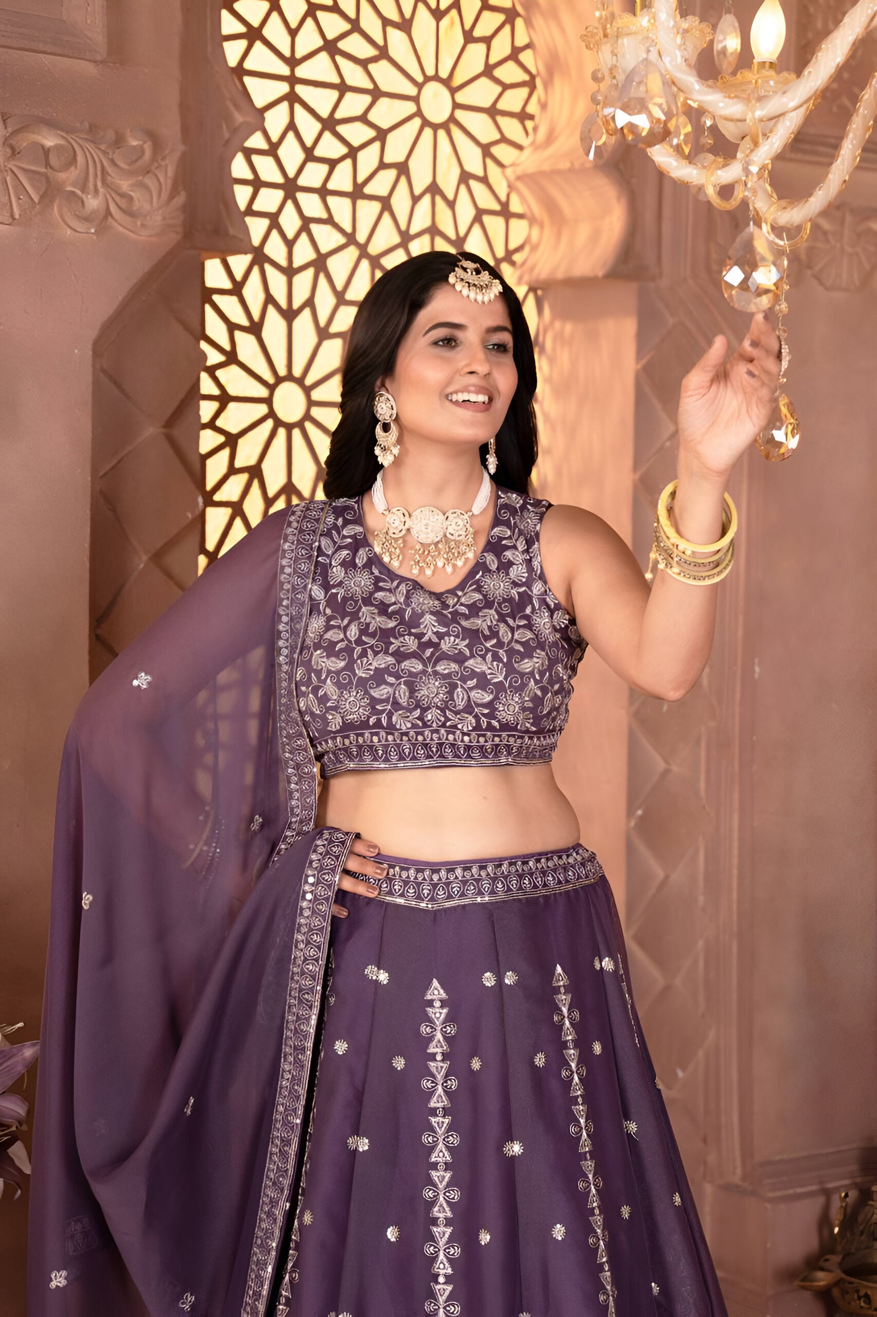 Lehenga Mart Designer Bollywood Style Wedding Lehenga Choli - Dusty Blue - Distacart