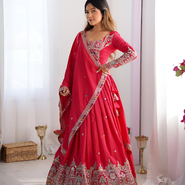 Lehenga Mart Designer Bollywood Style Wedding Lehenga Choli - Red - Distacart