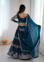 Thumbnail for Lehenga Mart Gorgeous Lehenga Choli For Wedding-Blue - Dista