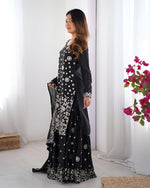 Thumbnail for Lehenga Mart Designer Sharara Suit for women - Black - Distacart