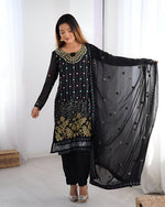 Thumbnail for Lehenga Mart Designer Salwar Suit for Women or Girls - Black - Distacart