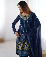 Thumbnail for Lehenga Mart Designer Salwar Suit for Women or Girls - Blue - Distacart