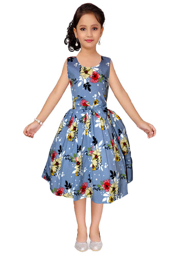 Asmaani Kids Party Wear Stylish Dresses, Perfect for Parties, Functions & Vacations - Grey - Distacart