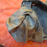 Thumbnail for Kia Fashions Grey Banarasi With Gold & Silver Weave Readymade Blouse - Distacart