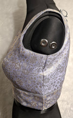 Thumbnail for Kia Fashions Mauve Benarsi With Gold & Silver Weave Readymade Blouse - Distacart