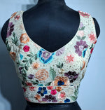 Thumbnail for Kia Fashions Off-White Multi Color Embroidered Readymade Blouse