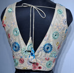 Thumbnail for Kia Fashions Khaki Mirror Work W/ Sequins Readymade Blouse