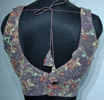 Thumbnail for Kia Fashions Dusty Mauve Georgette Multi Color Emb & Sqn Readymade Blouse - Distacart