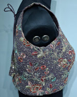 Thumbnail for Kia Fashions Dusty Mauve Georgette Multi Color Emb & Sqn Readymade Blouse - Distacart