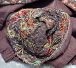 Thumbnail for Kia Fashions Dusty Mauve Georgette Multi Color Emb & Sqn Readymade Blouse - Distacart