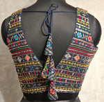 Thumbnail for Kia Fashions Navy Blue Multi Color Embroidered Readymade Blouse - Distacart