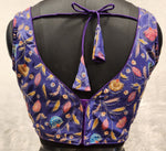 Thumbnail for Kia Fashions Purple - Eggplant Sequins & Zari Embroidered Readymade Blouse - Distacart